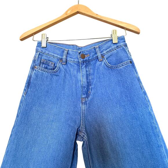 COS Jeans Womens sz 26 Blue Straight Preppy Fall Winter - Picture 2 of 10